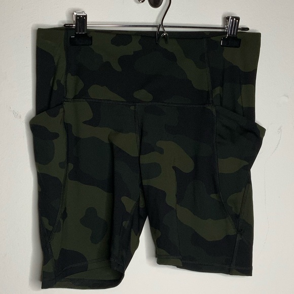 all in motion Pants - all in motion Green and Black Camo Athletic Shorts